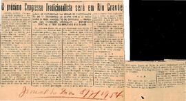 Sede do próximo Congresso Tradicionalista