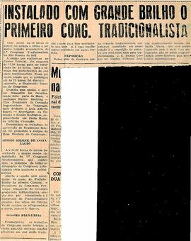 Instalado o 1º Congresso Tradicionalista