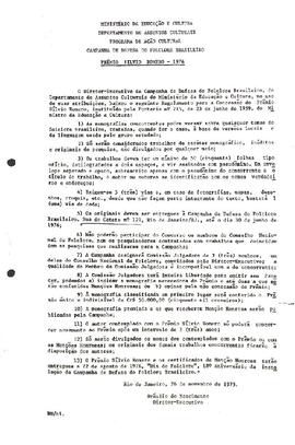 Serv. Publico Federal - Prêmio Silvio Romero