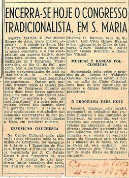 Encerramento do Congresso Tradicionalista