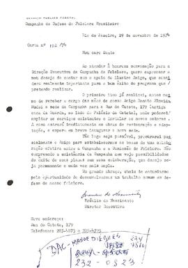 Serv. Público Federal - Of. 112 - Colaboração Campanha Defesa Folclore Brasileiro