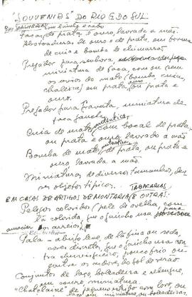 Anotações sobre os souvenirs do RS