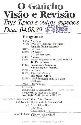 Cartaz - Palestra sobre o traje gaucho