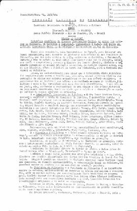 Relatório de Observações sobre Folclore