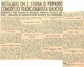 Instalação do 1º Congresso Tradicionalista