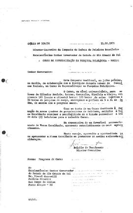 Serv. Público Federal - Of. 350 - Curso Especialização Pesquisa Folclórica