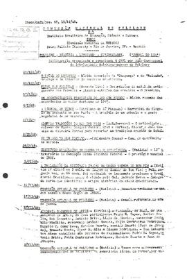 Agenda de Trabalho da Comissão Nacional de Folclore