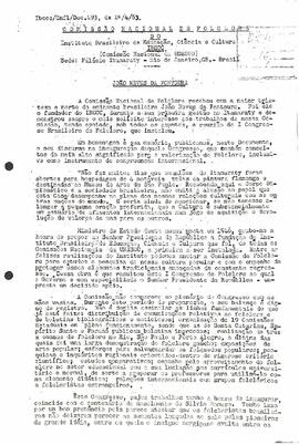 Comissão Nacional de Folclore - Doc. 492 - João Neves da Fontoura