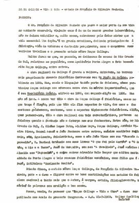 Parecer de Propício Machado sobre Roque Callage