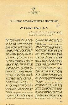 Os índios riograndenses modernos