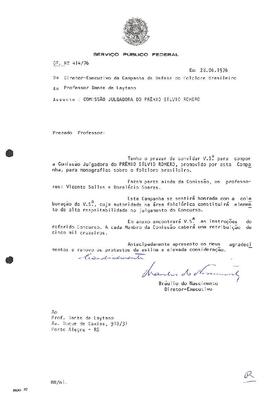 Serv. Público Federal - Of. 414 - Prêmio Silvio Romero