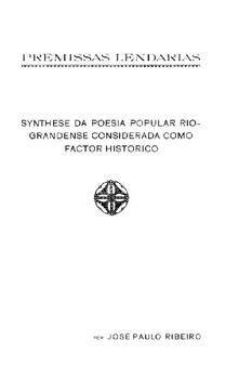 Sintese da Poesia Poluar rio-grandense como fator historico