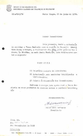 Doc. IGTF - Convite reunião Conselho Consultivo