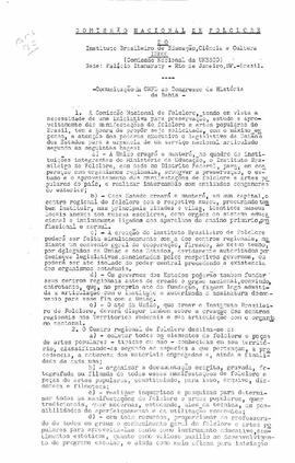 Comunicação da Comissão Nacional de Folclore