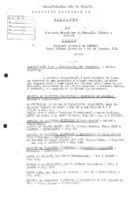 Comissão Nacional de Folclore - Doc. 164 - Contribuição para a bibliografia do folclore