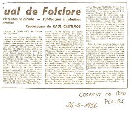 Clipagem -  Congresso Estadual de Folclore