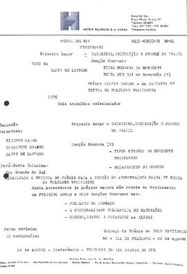 Premiação Concurso Folclore