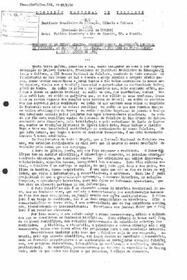 Comissão Nacional de Folclore - Doc. 194 - Discurso de Renato Almeida