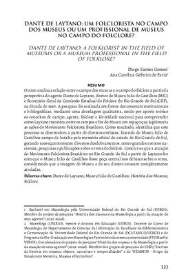 Dante de Laytano um folclorista no museu