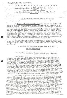 Comissão Nacional de Folclore - Doc. 484 - Que é folclore, sua realidade e seu estudo