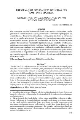 Preservação das Danças Gaúchas no ambiente escolar