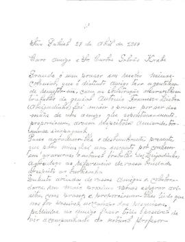 Correspondencia Recebida - Ilustrações Aleijadinho