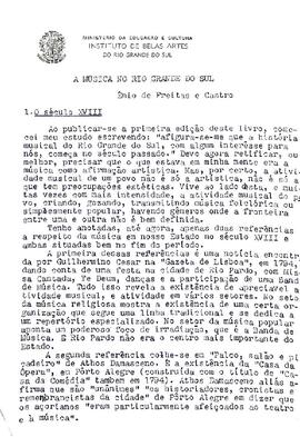 A música no Rio Grande do Sul