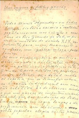 Um enigma do folclore gaúcho