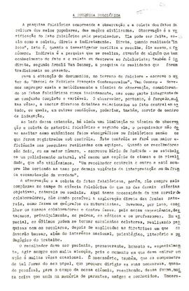 A pesquisa folclórica