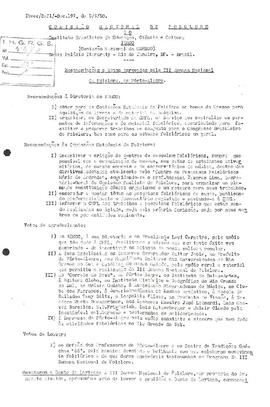 Comissão Nacional de Folclore - Doc. 197 - Recomendações e votos da III Semana Nacional do Folclore